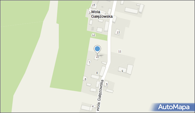 Wola Gałęzowska, Wola Gałęzowska, 10, mapa Wola Gałęzowska