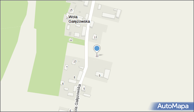 Wola Gałęzowska, Wola Gałęzowska, 11, mapa Wola Gałęzowska
