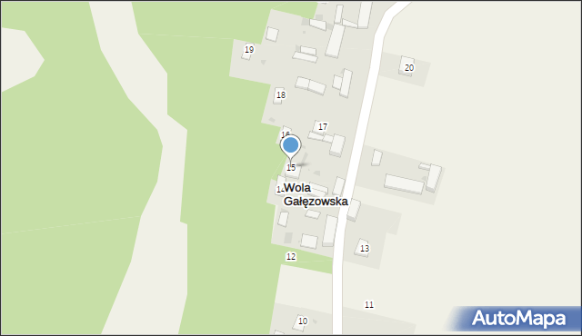 Wola Gałęzowska, Wola Gałęzowska, 15, mapa Wola Gałęzowska