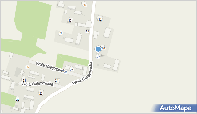 Wola Gałęzowska, Wola Gałęzowska, 27, mapa Wola Gałęzowska