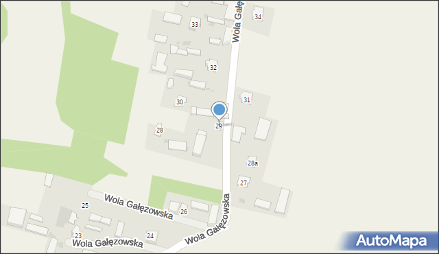 Wola Gałęzowska, Wola Gałęzowska, 29, mapa Wola Gałęzowska