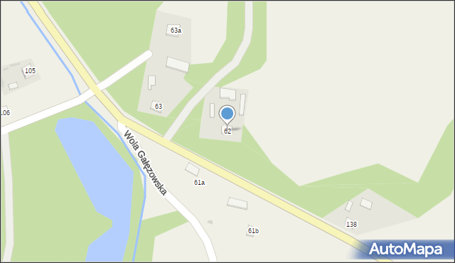 Wola Gałęzowska, Wola Gałęzowska, 62, mapa Wola Gałęzowska