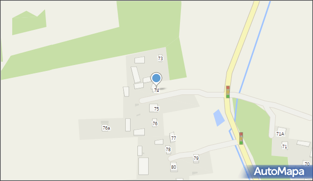 Wola Gałęzowska, Wola Gałęzowska, 74, mapa Wola Gałęzowska
