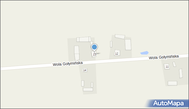 Wola Gołymińska, Wola Gołymińska, 13, mapa Wola Gołymińska