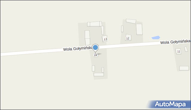 Wola Gołymińska, Wola Gołymińska, 14, mapa Wola Gołymińska