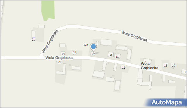 Wola Grąbiecka, Wola Grąbiecka, 17, mapa Wola Grąbiecka