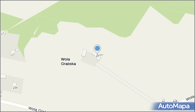 Wola Grabska, Wola Grabska, 13, mapa Wola Grabska