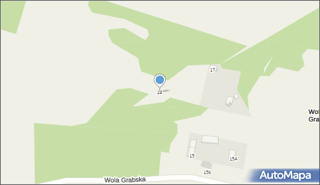 Wola Grabska, Wola Grabska, 14, mapa Wola Grabska