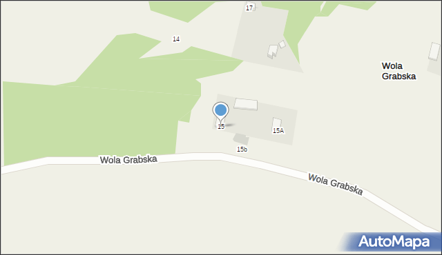 Wola Grabska, Wola Grabska, 15, mapa Wola Grabska
