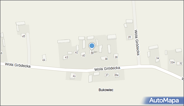 Wola Gródecka, Wola Gródecka, 39, mapa Wola Gródecka
