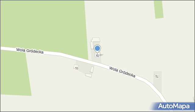 Wola Gródecka, Wola Gródecka, 52, mapa Wola Gródecka