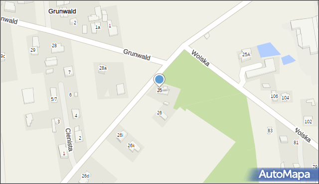 Wola Grzymkowa, Wola Grzymkowa, 25, mapa Wola Grzymkowa