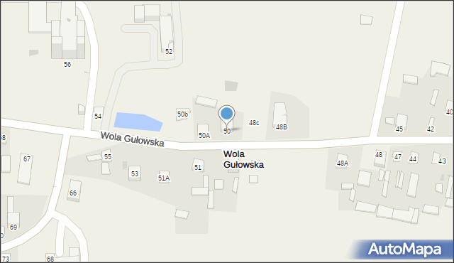 Wola Gułowska, Wola Gułowska, 50, mapa Wola Gułowska