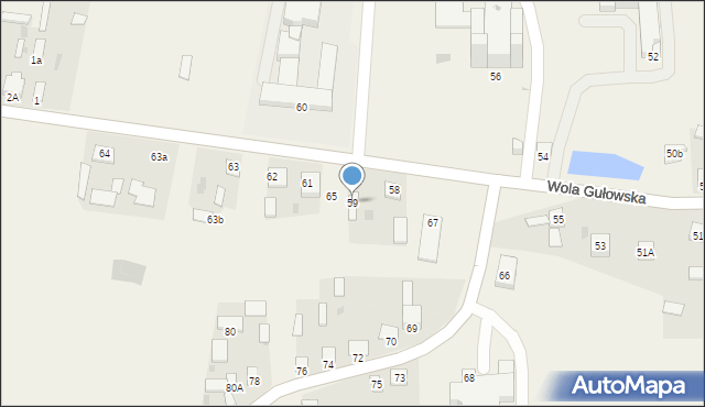 Wola Gułowska, Wola Gułowska, 59, mapa Wola Gułowska