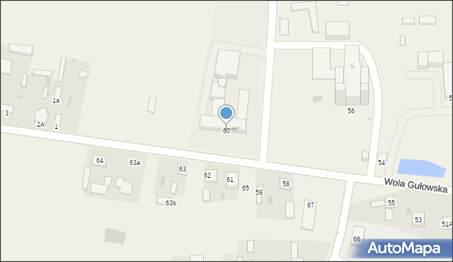 Wola Gułowska, Wola Gułowska, 60, mapa Wola Gułowska