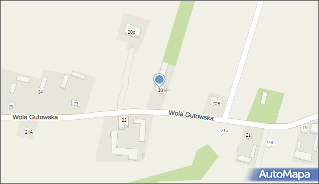 Wola Gutowska, Wola Gutowska, 20E, mapa Wola Gutowska