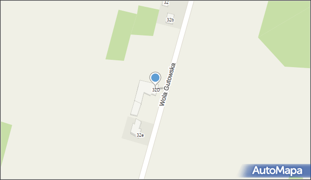 Wola Gutowska, Wola Gutowska, 32D, mapa Wola Gutowska