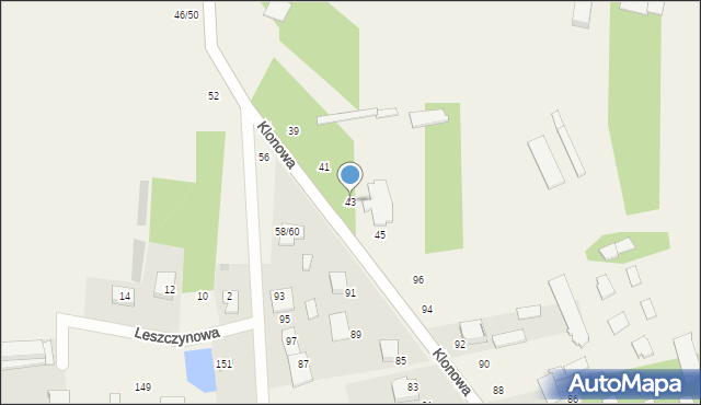 Wola Hankowska, Wola Hankowska, 43, mapa Wola Hankowska