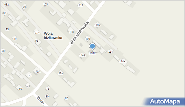 Wola Idzikowska, Wola Idzikowska, 104b, mapa Wola Idzikowska