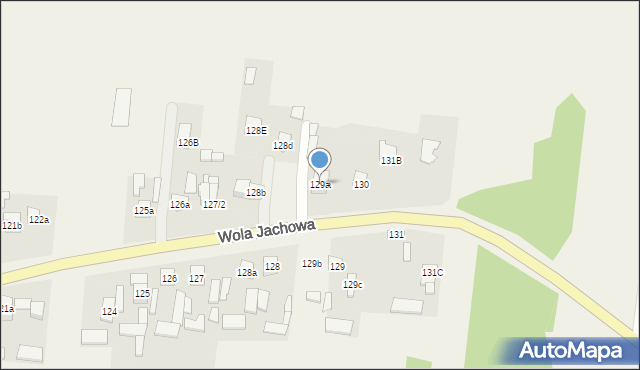 Wola Jachowa, Wola Jachowa, 129a, mapa Wola Jachowa