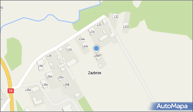 Wola Jachowa, Wola Jachowa, 133b, mapa Wola Jachowa