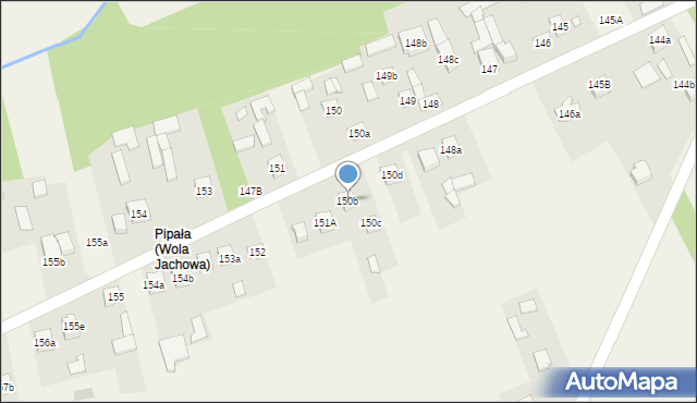 Wola Jachowa, Wola Jachowa, 150b, mapa Wola Jachowa