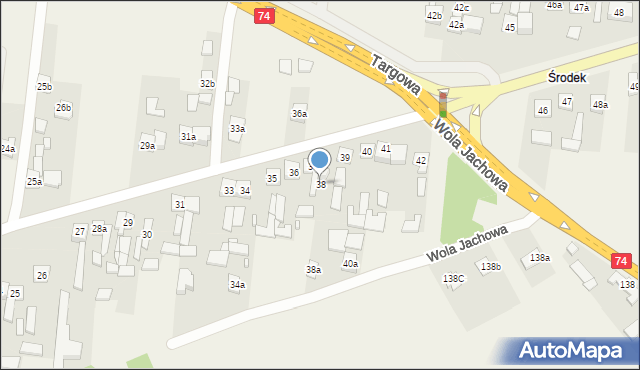 Wola Jachowa, Wola Jachowa, 38, mapa Wola Jachowa