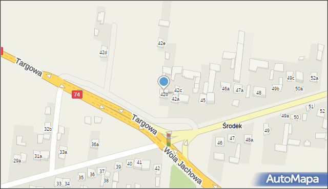 Wola Jachowa, Wola Jachowa, 42b, mapa Wola Jachowa