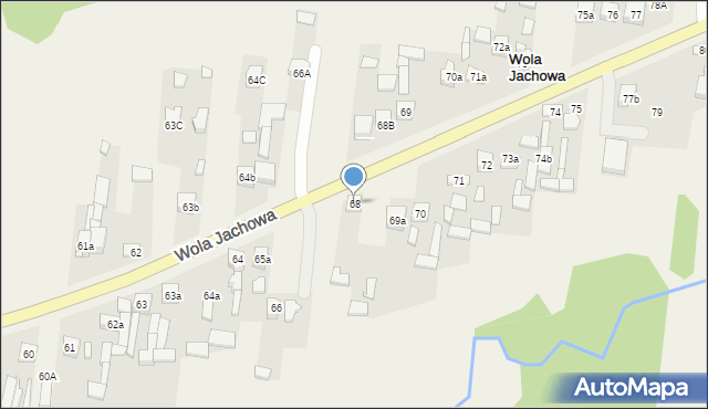 Wola Jachowa, Wola Jachowa, 68, mapa Wola Jachowa