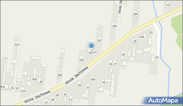 Wola Jachowa, Wola Jachowa, 93/1, mapa Wola Jachowa