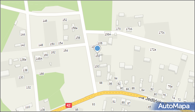 Wola Jedlińska, Wola Jedlińska, 102, mapa Wola Jedlińska