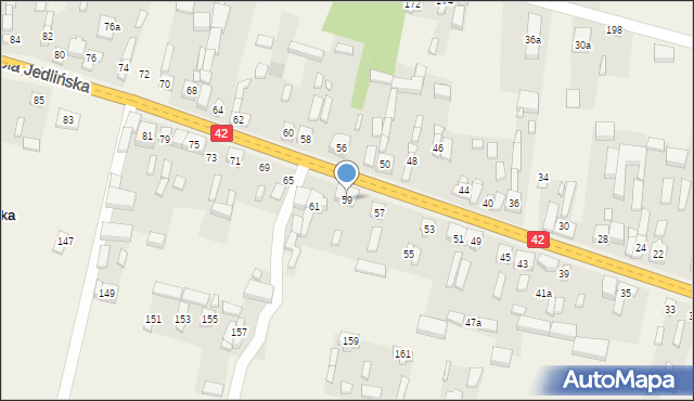 Wola Jedlińska, Wola Jedlińska, 59, mapa Wola Jedlińska