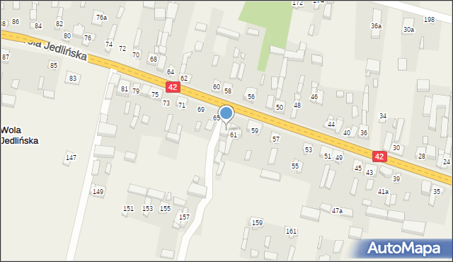 Wola Jedlińska, Wola Jedlińska, 63A, mapa Wola Jedlińska