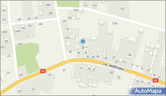 Wola Jedlińska, Wola Jedlińska, 94, mapa Wola Jedlińska