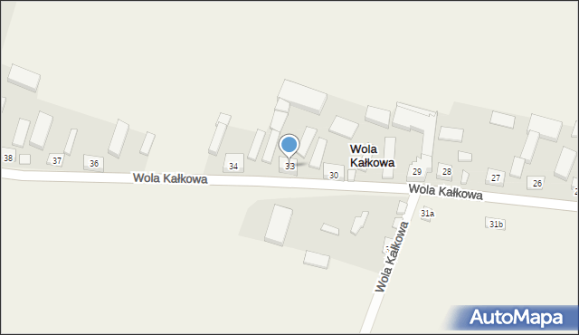 Wola Kałkowa, Wola Kałkowa, 33, mapa Wola Kałkowa