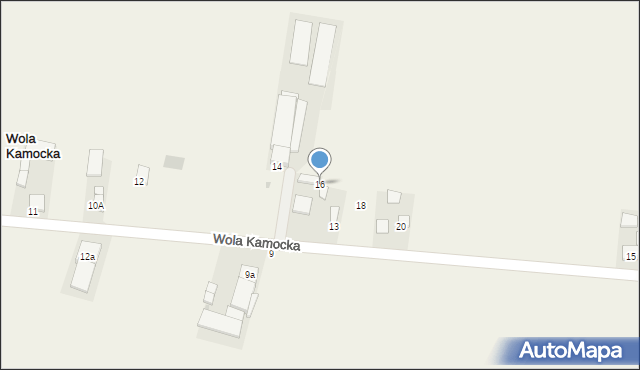 Wola Kamocka, Wola Kamocka, 16, mapa Wola Kamocka