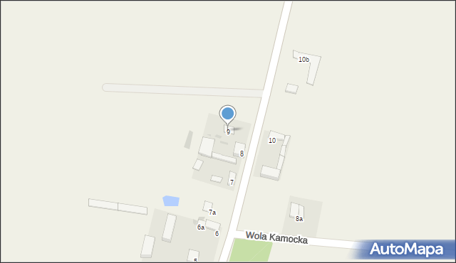 Wola Kamocka, Wola Kamocka, 9, mapa Wola Kamocka