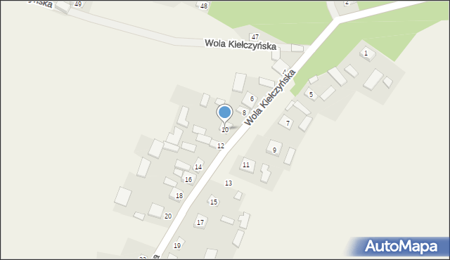 Wola Kiełczyńska, Wola Kiełczyńska, 10, mapa Wola Kiełczyńska