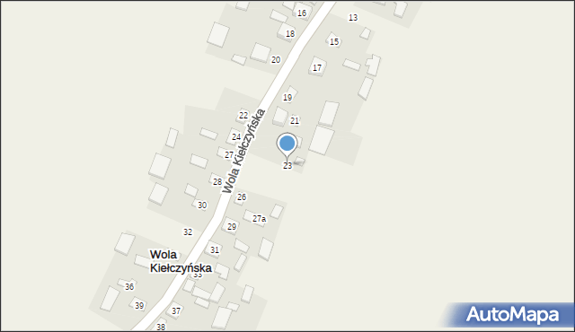 Wola Kiełczyńska, Wola Kiełczyńska, 23, mapa Wola Kiełczyńska