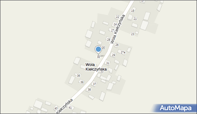 Wola Kiełczyńska, Wola Kiełczyńska, 32, mapa Wola Kiełczyńska