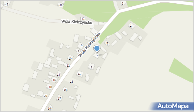 Wola Kiełczyńska, Wola Kiełczyńska, 7, mapa Wola Kiełczyńska
