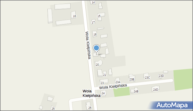 Wola Kiełpińska, Wola Kiełpińska, 19a, mapa Wola Kiełpińska