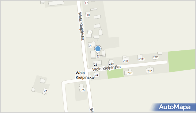 Wola Kiełpińska, Wola Kiełpińska, 21, mapa Wola Kiełpińska