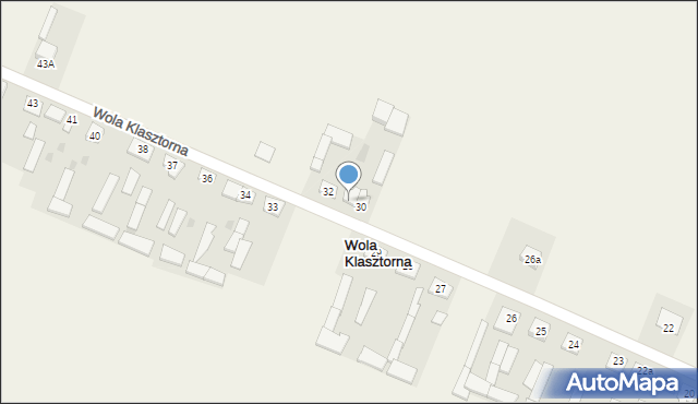 Wola Klasztorna, Wola Klasztorna, 31, mapa Wola Klasztorna