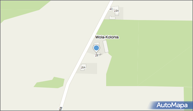 Wola-Kolonia, Wola-Kolonia, 18, mapa Wola-Kolonia