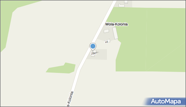 Wola-Kolonia, Wola-Kolonia, 18A, mapa Wola-Kolonia