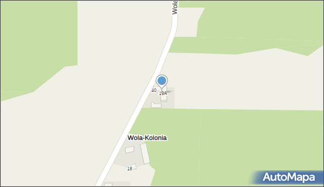 Wola-Kolonia, Wola-Kolonia, 19A, mapa Wola-Kolonia