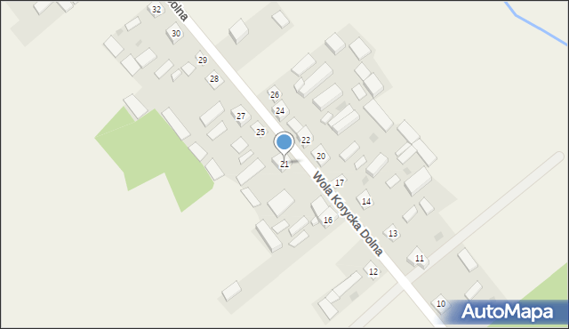 Wola Korycka Dolna, Wola Korycka Dolna, 21, mapa Wola Korycka Dolna