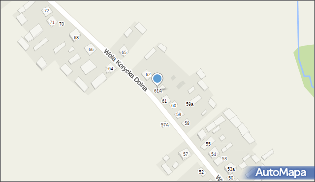 Wola Korycka Dolna, Wola Korycka Dolna, 61A, mapa Wola Korycka Dolna