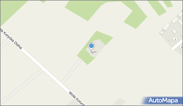 Wola Korycka Dolna, Wola Korycka Dolna, 73, mapa Wola Korycka Dolna